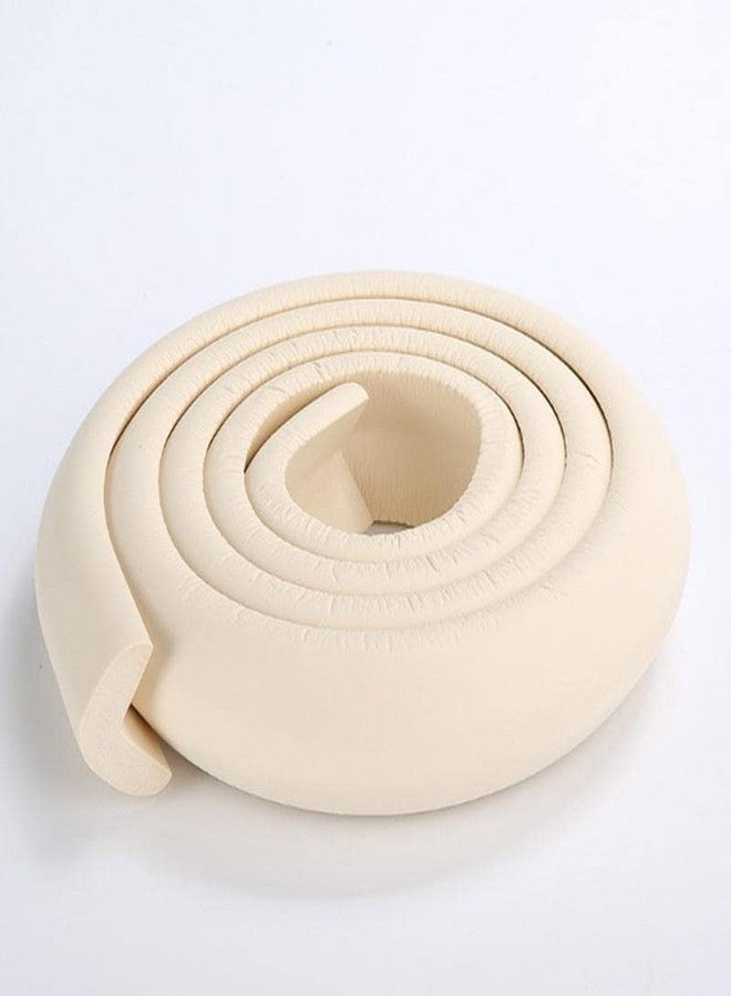 Mockery 2M Baby Proofing Edge Guards Baby Safety Bumper Strip Protector Guard Desk Edge Cushion Strips Edge Protectors with Adhesive Tapes for Table, Desk, Fireplace Pre-Taped Corner Strips (Cream) - Image 1