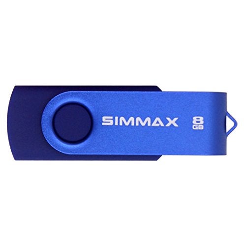 SIMMAX 5Pcs 8GB USB Flash Drive USB 2.0 Flash Drive Memory Stick Fold Storage Thumb Stick Pen Swivel Design(Five Mixed Colors: Black Blue Green Purple Red)(Mix Color1) - Image 3