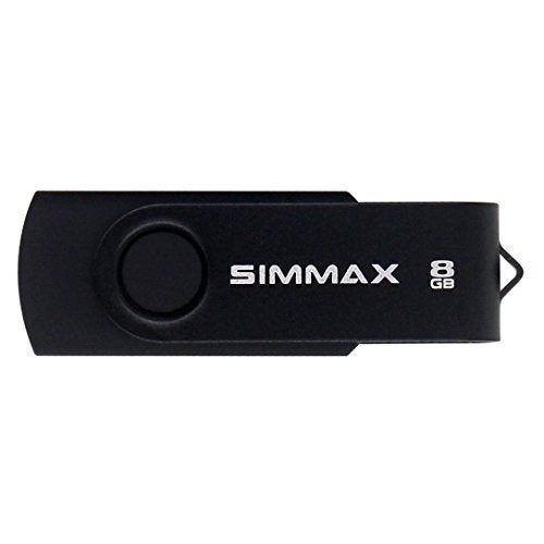 SIMMAX 5Pcs 8GB USB Flash Drive USB 2.0 Flash Drive Memory Stick Fold Storage Thumb Stick Pen Swivel Design(Five Mixed Colors: Black Blue Green Purple Red)(Mix Color1) - Image 2