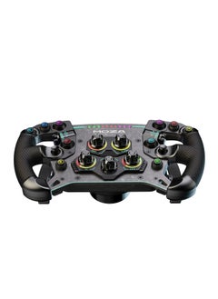 Moza Moza GS V2 Formula-Style Racing Steering Wheel – 300mm GT Wheel with Forged Carbon Fiber, Magnetic Shifters, Dual Clutch System, RGB Shift Indicator & Backlit Buttons – For Moza R9/R16/R21 Bases  - Image 3