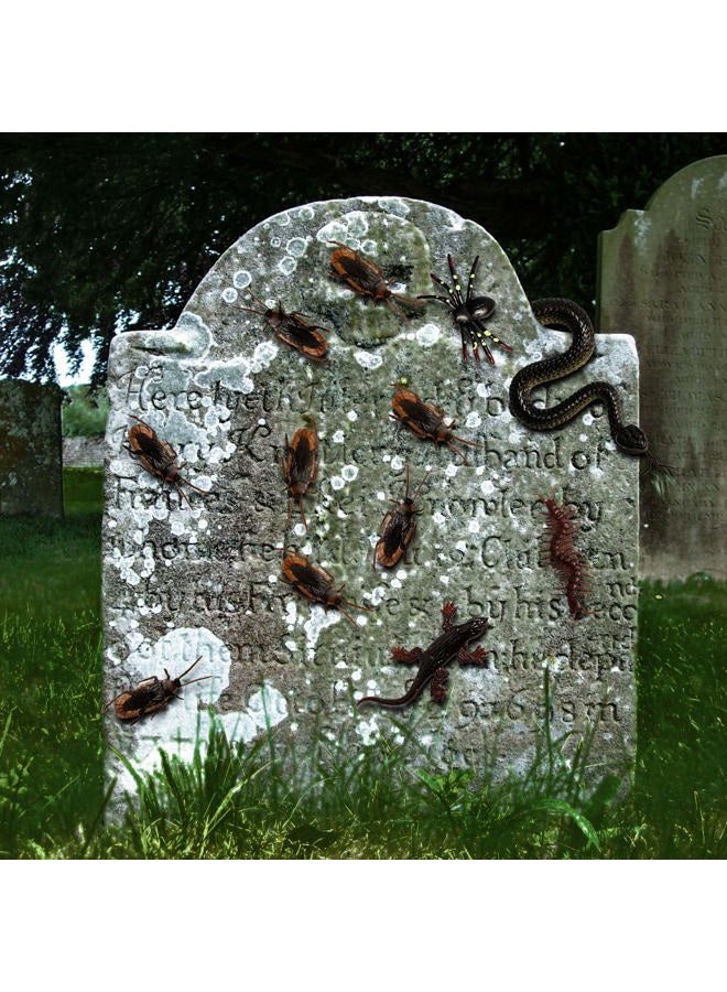 Whaline 148 Pieces Plastic Realistic Bugs April Fool's Day Fake Snake Cockroaches Spiders Worms Scorpions and Gecko for Halloween Party Favors and Decoration - Image 5