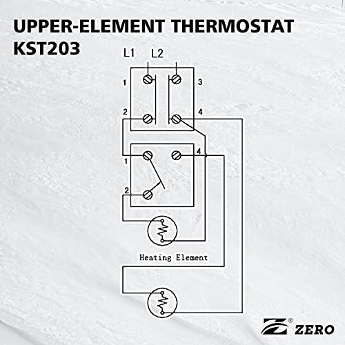 Z_جوده وثقه Zero KST203 Water Heater Thermostat,Upper Thermostat,UL certification,Black - Image 4