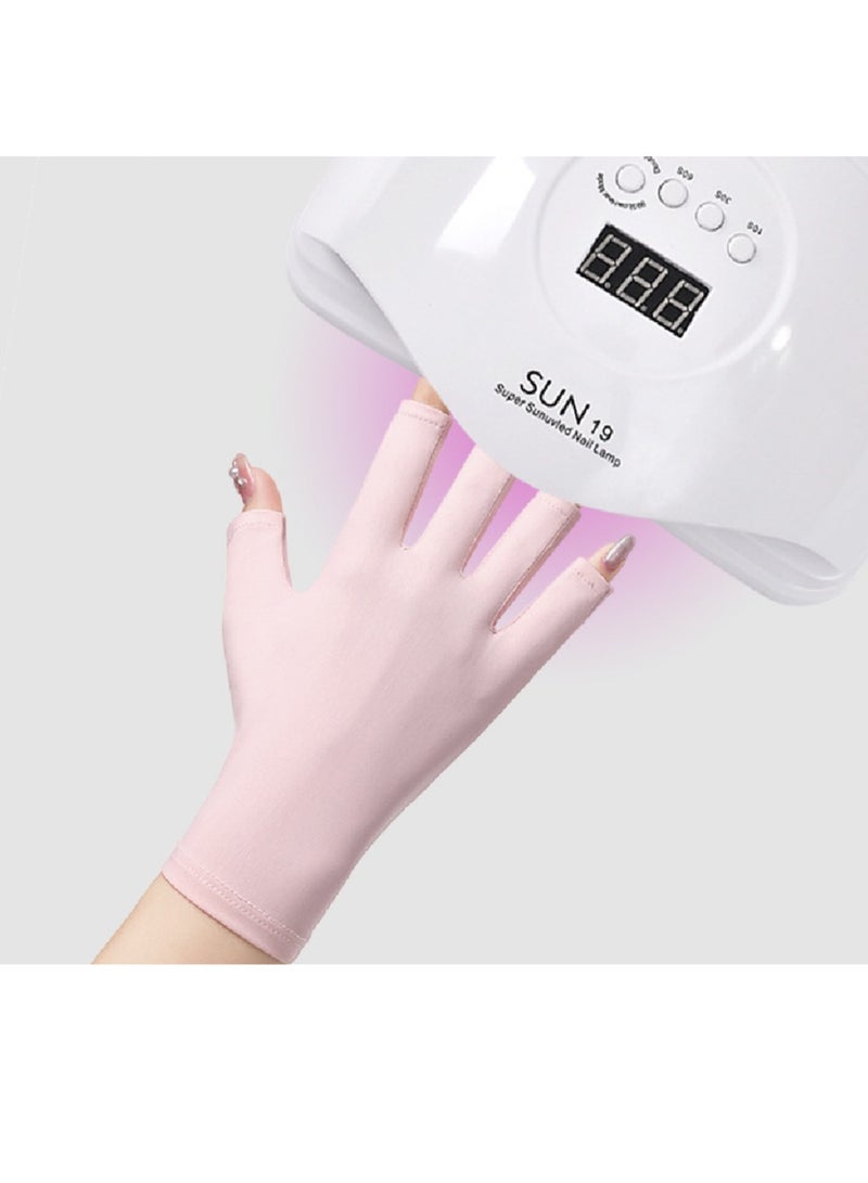 Half Finger UV Protection Nail Art Gloves - Summer Ice Silk Non-Slip Sun Protection Cycling Gloves - Image 2