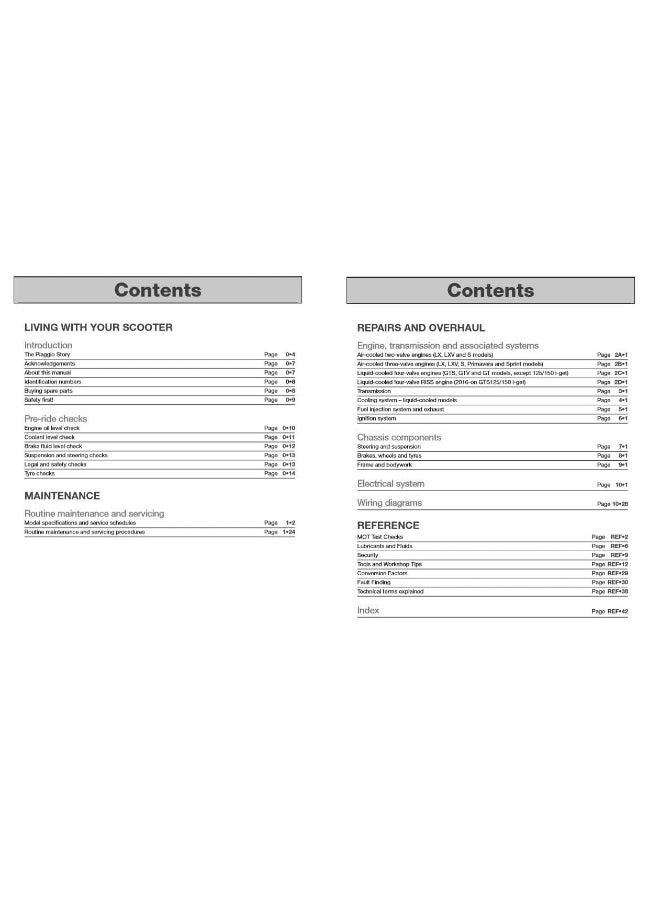 فيسبا GTS، GTV، GT، LX، LXV، S، بريمفيرا وسبرينت - Image 5