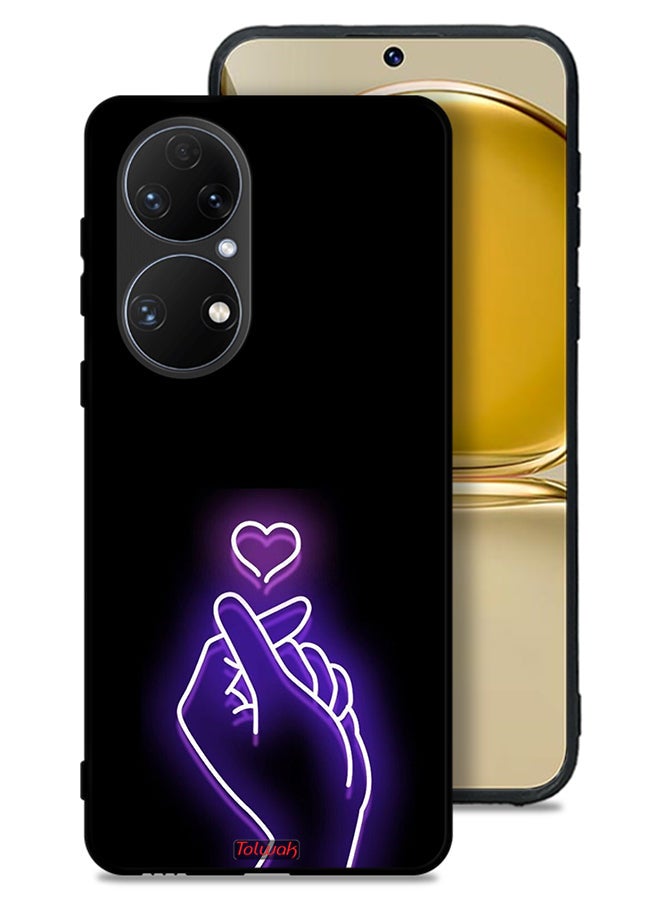 Tolwak Huawei P50E Protective Case Cover Snap Small Heart - Image 1