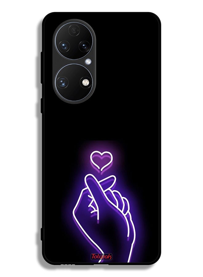 Tolwak Huawei P50E Protective Case Cover Snap Small Heart - Image 2