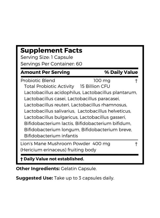 Dr Clark Store Daily Probiotics 15 Billion CFU, 60 Capsules - Image 2