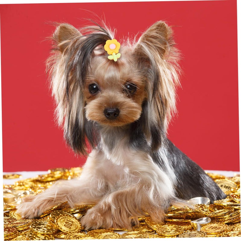 10 Pcs Dog Grooming Hair Ties Pet Hairband Ornaments For Puppy Small Dog Elastics - Image 5