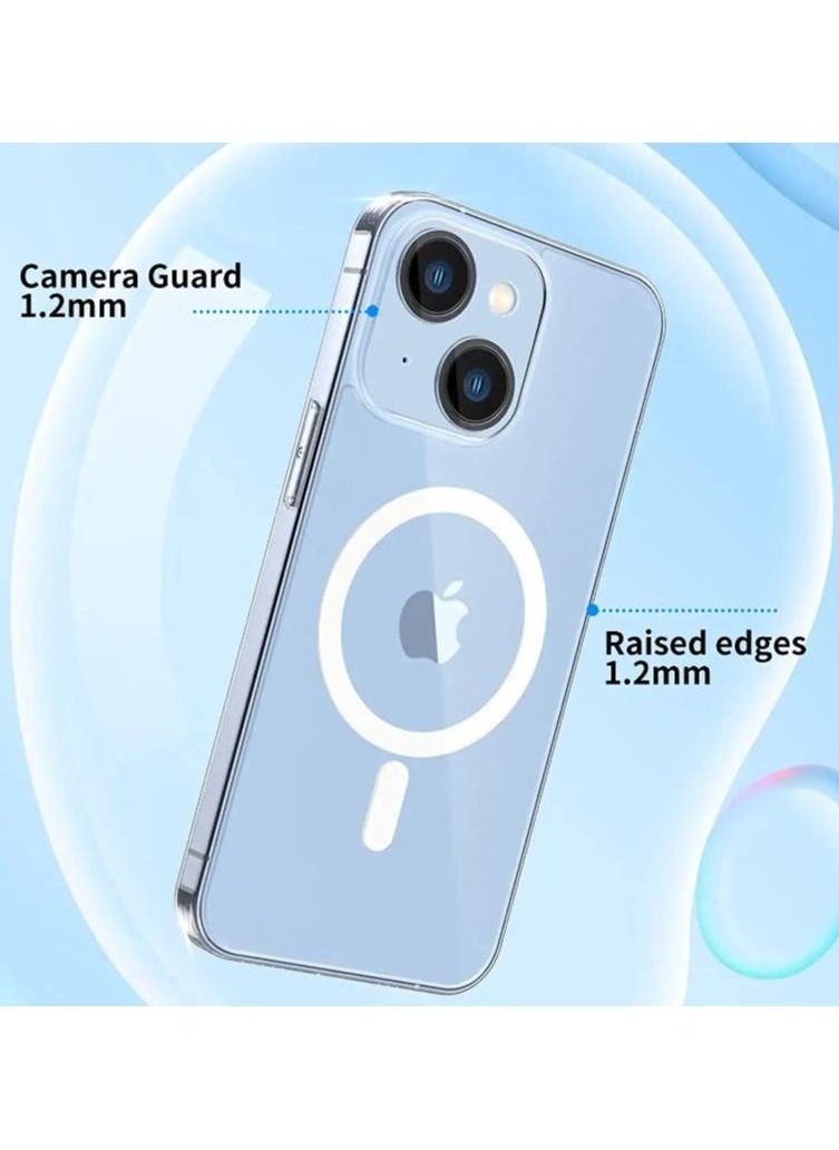 Rock Pow Magnetic Designed for iPhone 14 Plus Case 6.7 Inch, Strong Magnets Non-Yellowing Grade Protection Compatible with Mag Safe Protective Slim Cover Clear  - Image 4