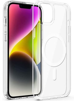 Rock Pow Magnetic Designed for iPhone 14 Plus Case 6.7 Inch, Strong Magnets Non-Yellowing Grade Protection Compatible with Mag Safe Protective Slim Cover Clear  - Image 1