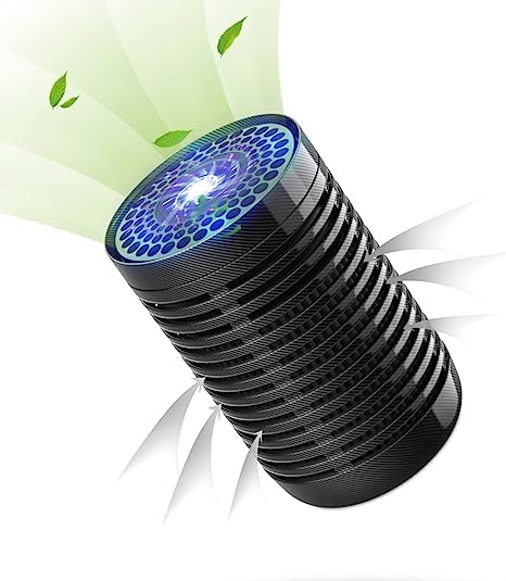 Kitwe Car Air Purifier Mini Air Purifier for Car with True HEPA Filter Cleans Air Eliminates Smoke Odor Small Travel Air Purifier for Office