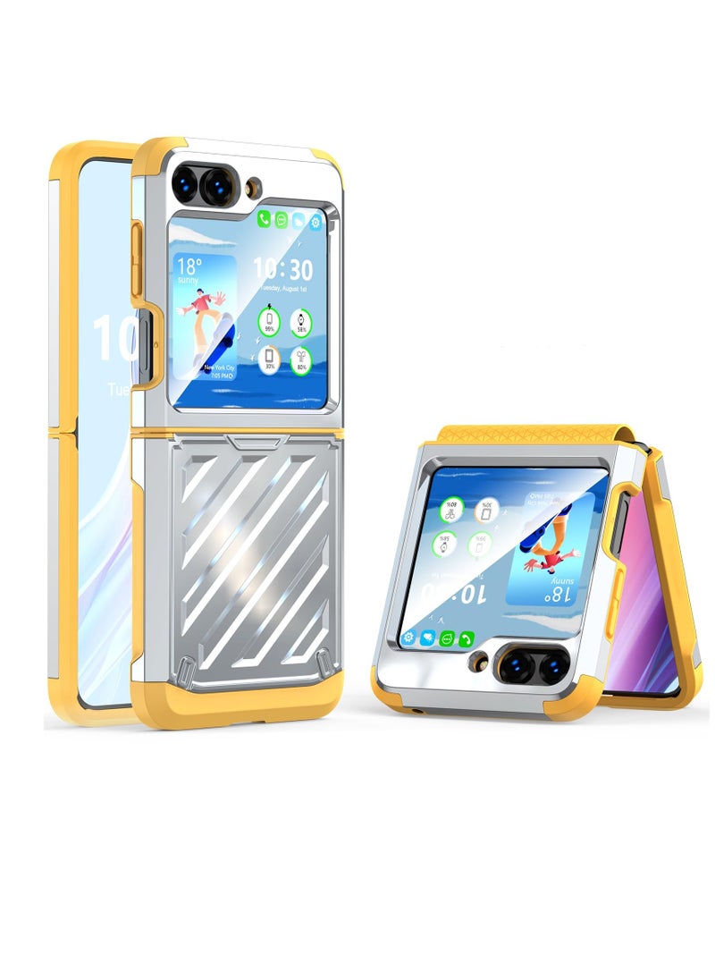Excefore Phone Cover Case, Designed for Samsung Flip 5 Heavy Duty Shockproof Full Body Protective Plating Phone Case Cover, Compatible with Galaxy Z Flip 5 Case 5 G 2023  - Image 1