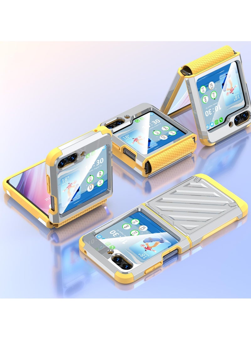 Excefore Phone Cover Case, Designed for Samsung Flip 5 Heavy Duty Shockproof Full Body Protective Plating Phone Case Cover, Compatible with Galaxy Z Flip 5 Case 5 G 2023  - Image 4