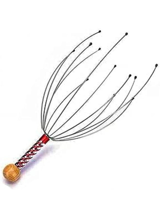 جهاز تدليك فروة الرأس المحمول، ١٢ إصبعًا، هرش الرأس، تخفيف التوتر، تخفيف توتر العضلات، تقنية العلاج بالتدليك الدوار، جهاز تدليك الرأس - Image 1