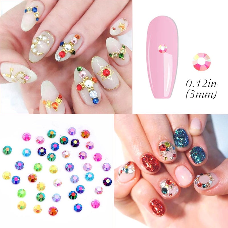 18000Pcs Resin Jelly Rhinestones for Crafting,15 Colors 3mm Flatback Gems for Diamond Art,Nails Eyes Face Makeup Tumblers DIY Crafts Shoes/set B - Image 3