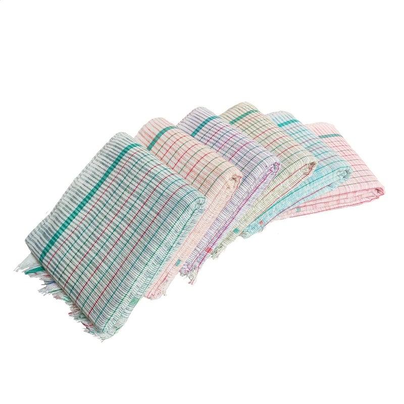 Mk weaves منشفة حمام قماش مك 100% قطن عبوة من 6 ألوان متعددة (29" × 64" بوصة)، كبير جداً - Image 4