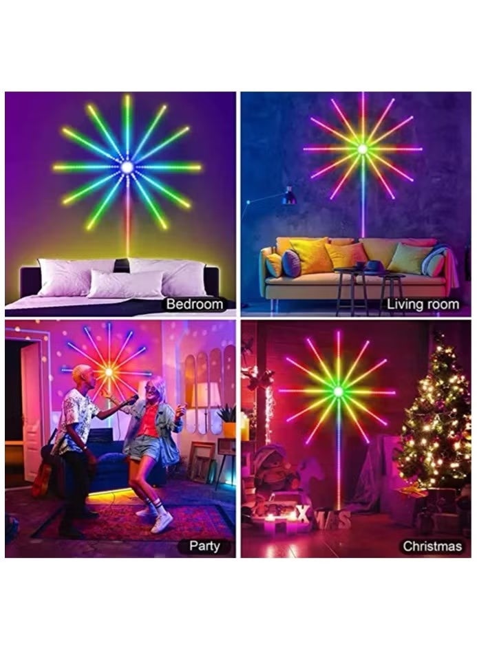 جينيكست شريط ذكي مزود بمنفذ USB لإضاءة الألعاب النارية لغرفة النوم مع خاصية التحكم عن بعد بتأثير إطلاق الانفجار - Image 4