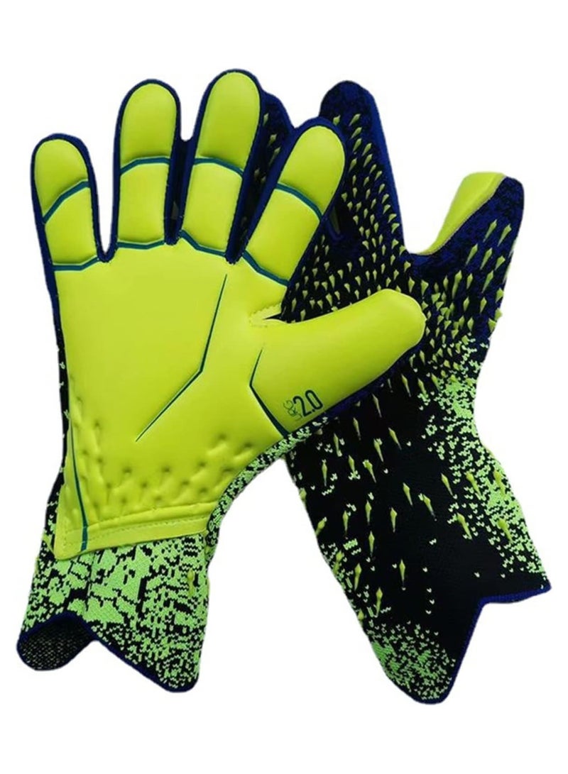 جوانتي حارس المرمى بقبضة قوية مع دعم للأصابع، جوانتي حارس مرمى كرة القدم حماية إضافية للأصابع أداء تبطين ممتاز عالي الجودة للأطفال والشباب والبالغين -مستلزمات رياضيه-العاب رياضيه - Image 2
