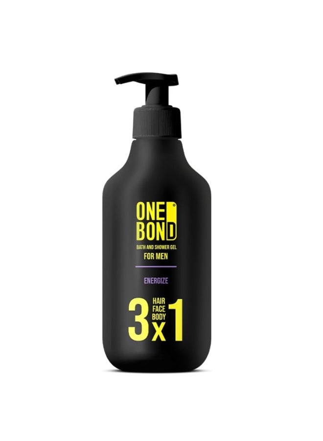 ONE BOND Bath & Shower Gel 3 In 1 For Men Energize 500ML - Image 1