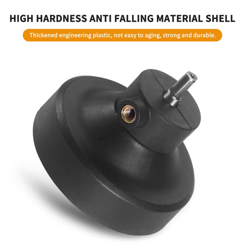 Car Polishing Head Black - Universal For Triangle Chuck Electric Drill, Smoother Polishing Grinding Cleaning Rust Removal, Wider Working Surface Polishing Machine Conversion Head For Car Detailing Ent - Image 2