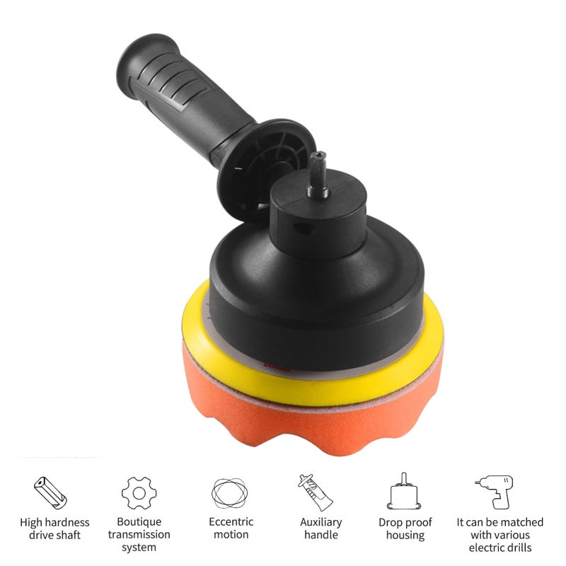 Car Polishing Head Black - Universal For Triangle Chuck Electric Drill, Smoother Polishing Grinding Cleaning Rust Removal, Wider Working Surface Polishing Machine Conversion Head For Car Detailing Ent - Image 3
