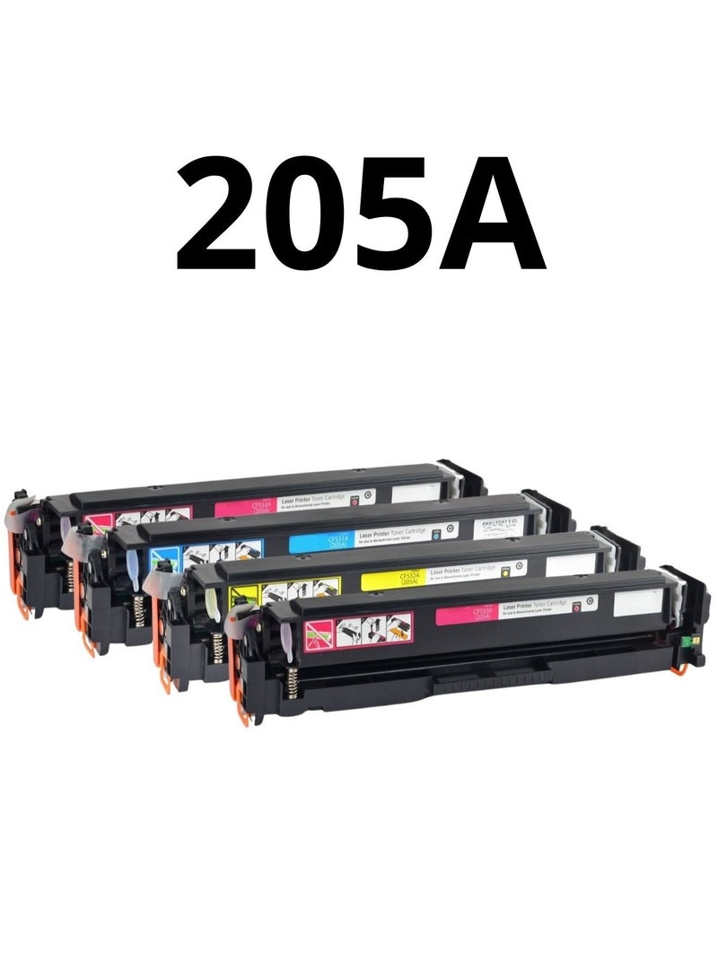 205A Toner group CF531A CF532A CF533A CF530A  4 colours  black , cyan , yellow , magenta - Image 1