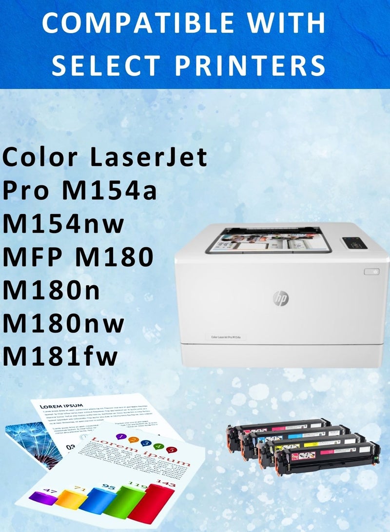 205A Toner group CF531A CF532A CF533A CF530A  4 colours  black , cyan , yellow , magenta - Image 4