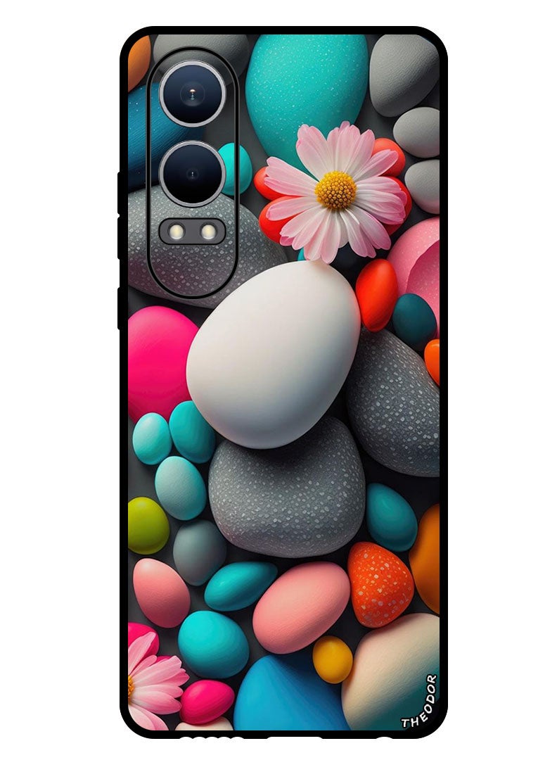 Theodor Protective Case Anti Scratch Shock Proof Bumper Cover For OnePlus Nord CE4 Lite Colourful Stones - Image 1