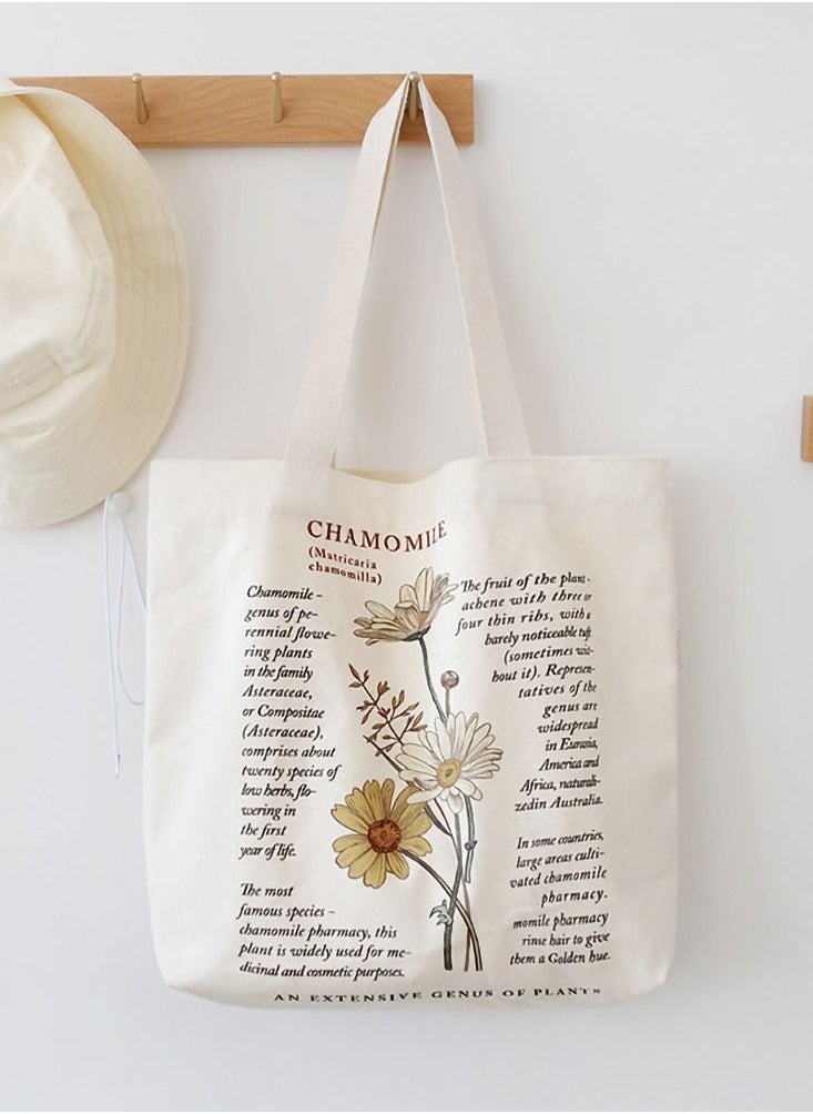 SYOSI Canvas Tote Bag Strap Reusable Grocery Shopping Cloth Bag Zip Tote Bag Women Eco-Friendly Tote Bag with Handle Washable Fashion Beach Tote Shoulder Bag Women Shopping, School  - Image 4