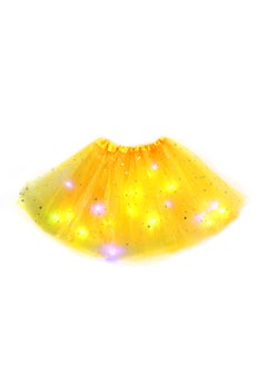 Generic Kids LED Light-Up Sequin Tutu Skirt Yellow 