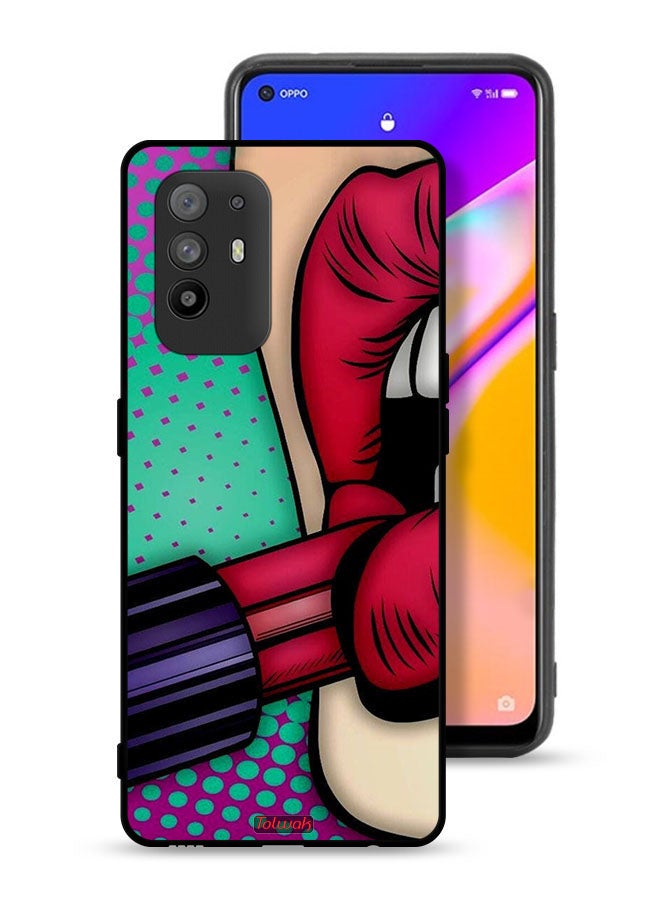 Tolwak Oppo A95 5G Protective Case Cover Lipstick - Image 1