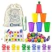 Bmag Counting Bears with Matching Sorting Cups Preschool Math Learning Game with 24 Big Bears 24 Little Bears STEM Educational Learning Activities Gifts for Kids Age 3 4 5 Year Old - Image 2
