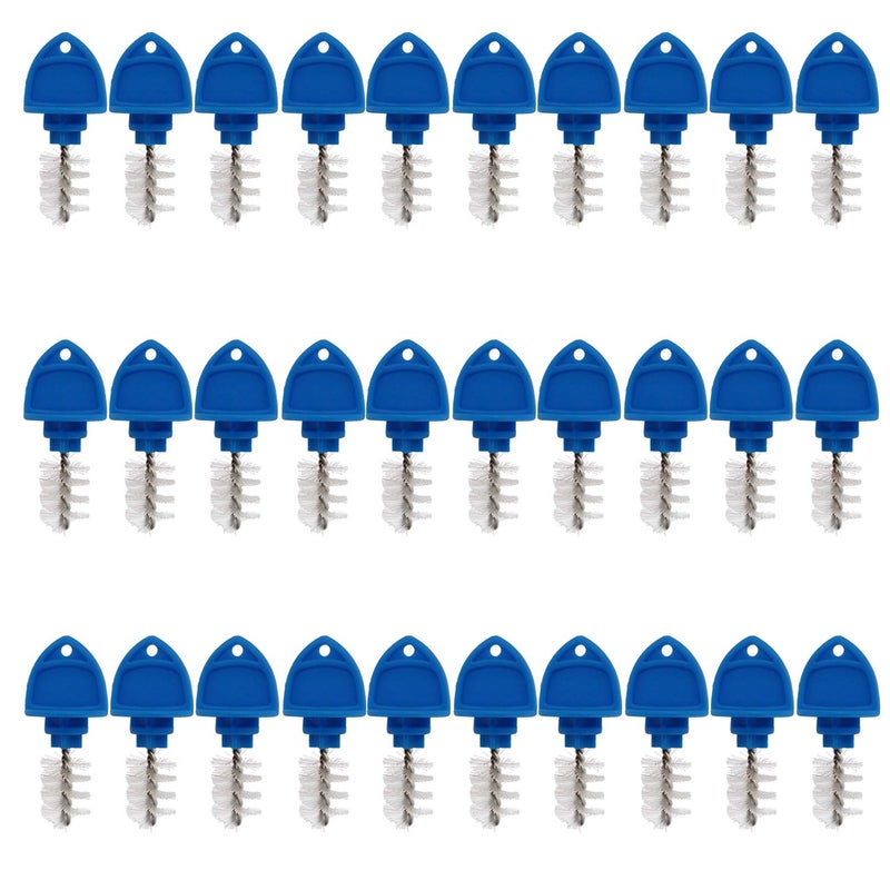 CRBrewBeer Beer Plugs Tap Brush,30 Pack Beer Faucet Tap Cleaning Plug Brush For Draft Beer Faucet Cap (Blue) - Image 1