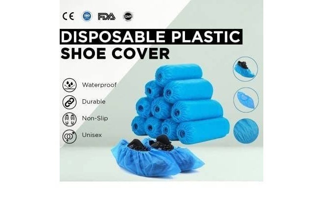 WELLSTAR Disposable Shoe Cover BLUE Boots Shoe Cover PP (Polypropylene) BLUE Boots Shoe Cover, Toes Shoe Cover, High Heeled Shoe Cover, High Ankle Shoe Cover, Flat Shoe Cover - Image 3