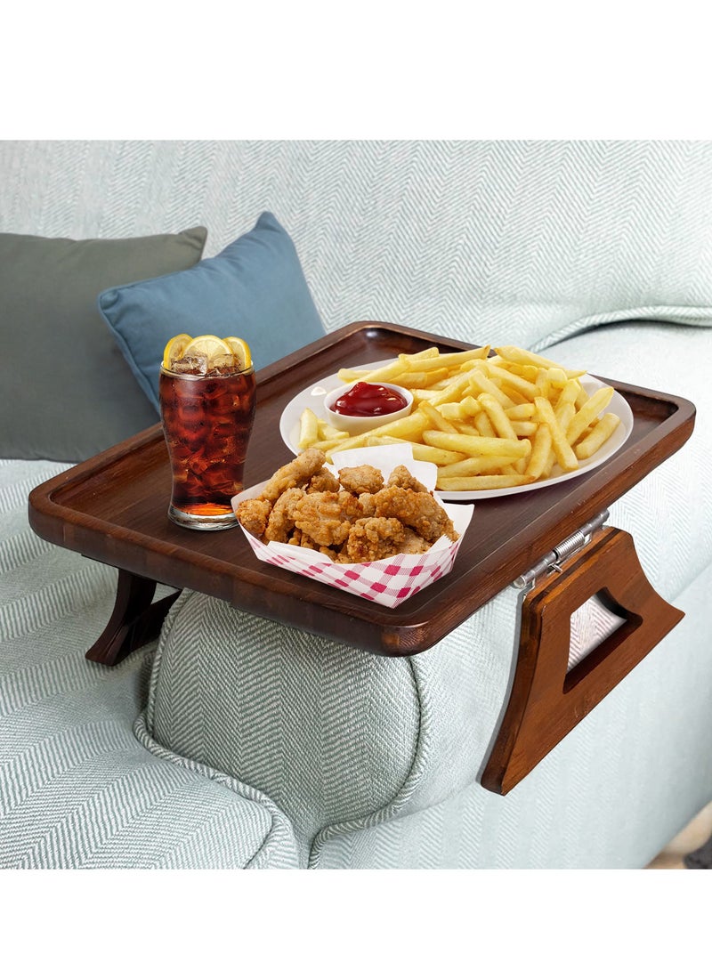 Bamboo sofa armrest table, clip on tray sofa table. Sofa armrest tray, used for TV dinner and remote control.  - Image 1