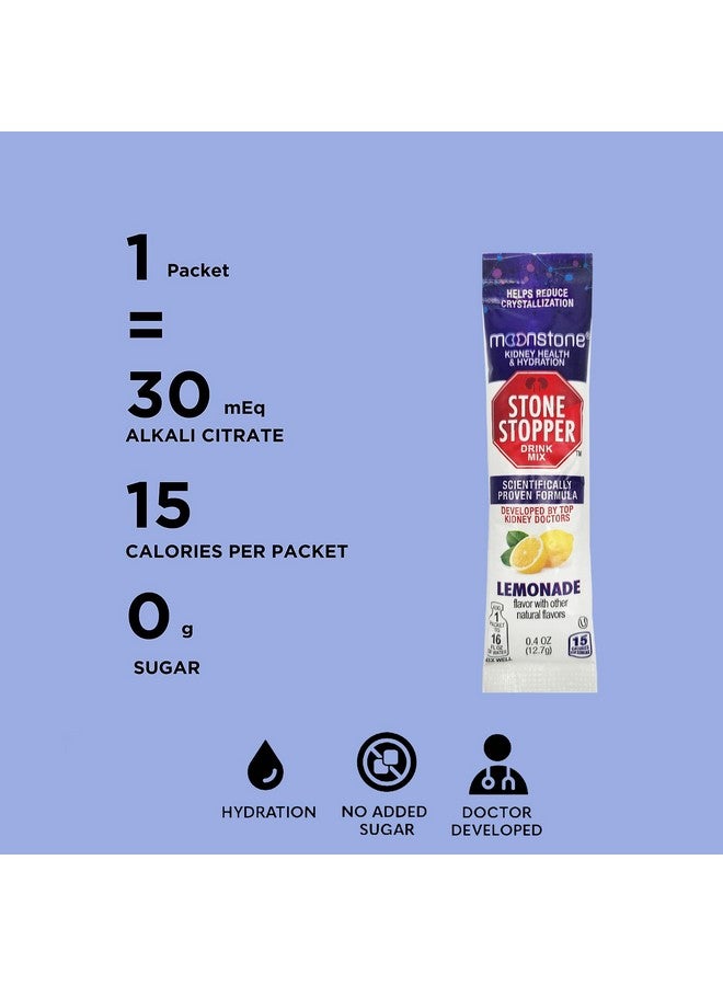 Moonstone Stone Stopper Drink Mix, Lemonade, Kidney Stone Prevention, Calcium Oxalate Protector, Alkali Citrate Support, Developed by Urologists to Improve Hydration and Support Kidney Health, 15 Day Supply - Image 3