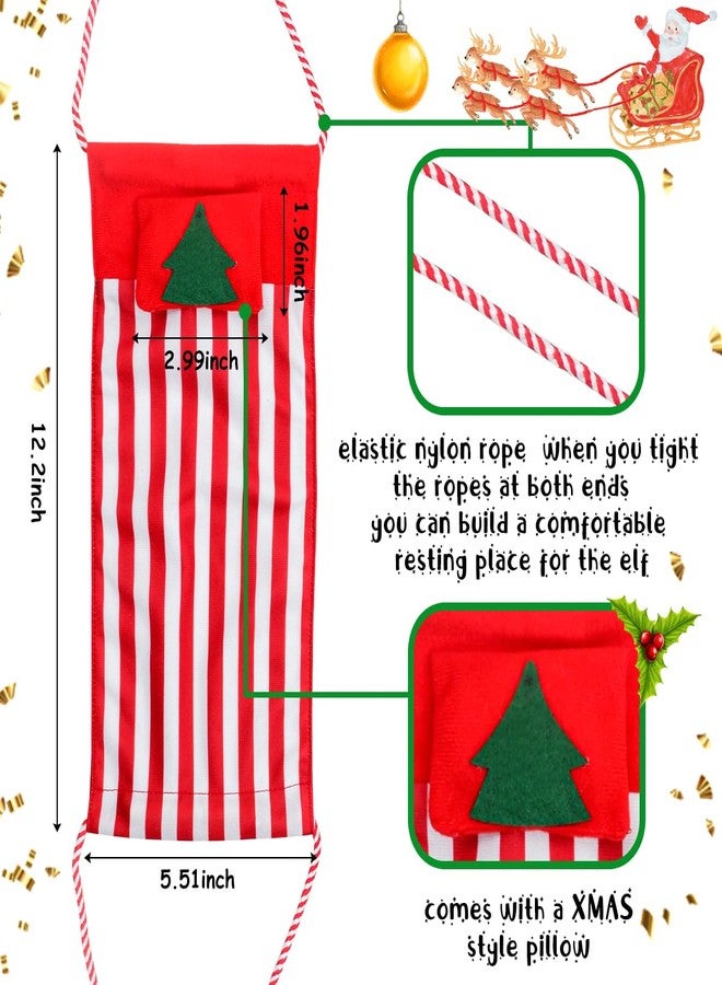 BEIREG Christmas Elf Doll Clothes Set – Santa Bathrobe, Plaid Dress, Sleeping Bag, Hammock, Apron, Boots & Accessories for Girls & Boys - Image 4