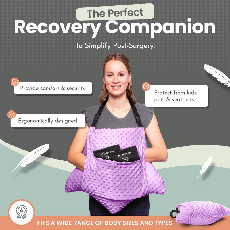 MOYOAMA Hysterectomy Pillow Post Surgery for Hysterectomy Recovery Must Haves- Surgery Pillow for Abdomen, Abdominal Pillow Post Surgery, Abdominal Surgery Recovery Pillow for Hysterectomy Gifts - Image 2