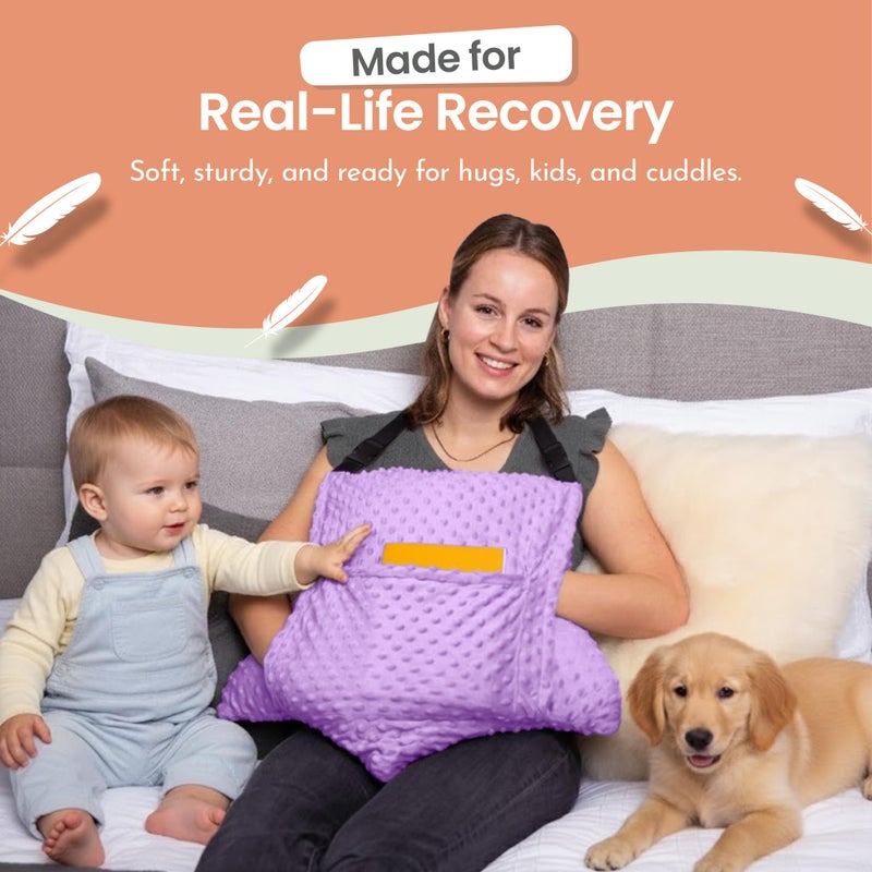 MOYOAMA Hysterectomy Pillow Post Surgery for Hysterectomy Recovery Must Haves- Surgery Pillow for Abdomen, Abdominal Pillow Post Surgery, Abdominal Surgery Recovery Pillow for Hysterectomy Gifts - Image 4