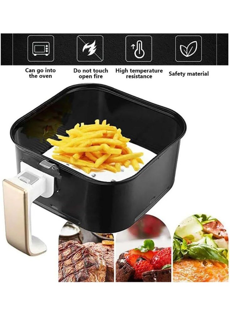 Bay Kitchen Perforated Parchment Paper for Air Fryer, 50-Piece Set, 25cm Air Fryer Liner / Bamboo Steamer Paper / Perforated Parchment Paper for Air Fryer and Steamer Basket - Image 2