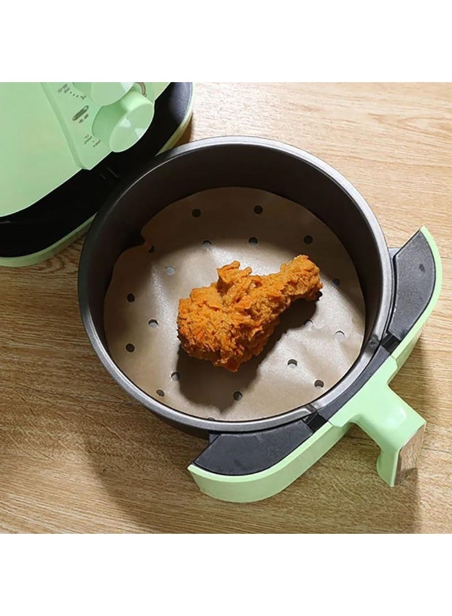 Bay Kitchen Perforated Parchment Paper for Air Fryer, 50-Piece Set, 25cm Air Fryer Liner / Bamboo Steamer Paper / Perforated Parchment Paper for Air Fryer and Steamer Basket - Image 5