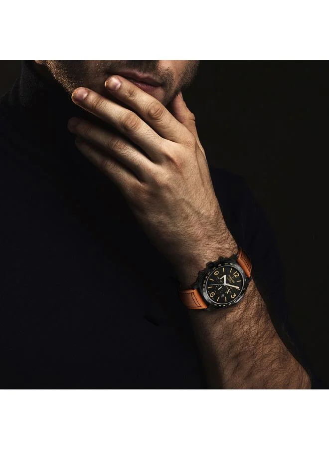 تورنيدو Men's ساعة كرونوغراف جلدية رجالية - -  مم للرجال