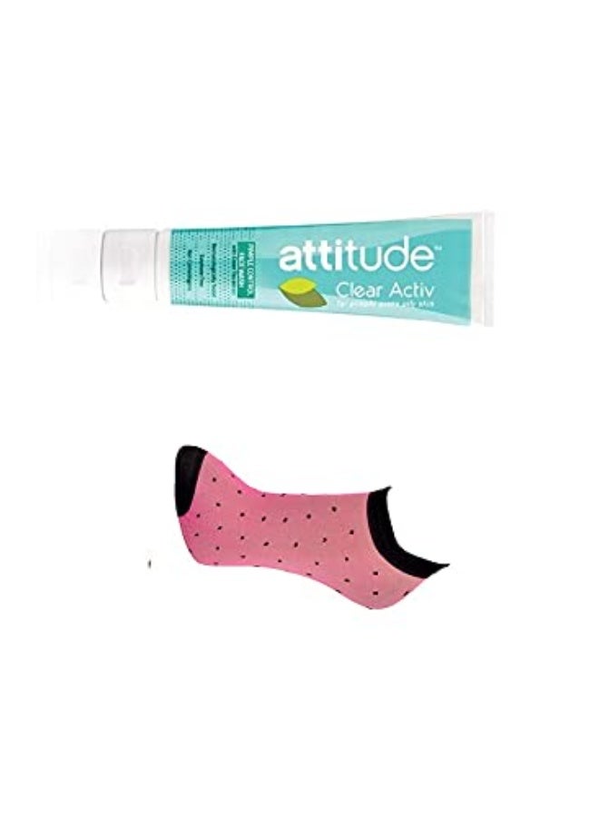 Nutrilite Amway - attitude clear activ pimple control face wash - 100 ml and women thin socks [free size] [Assorted Colors] - Image 2