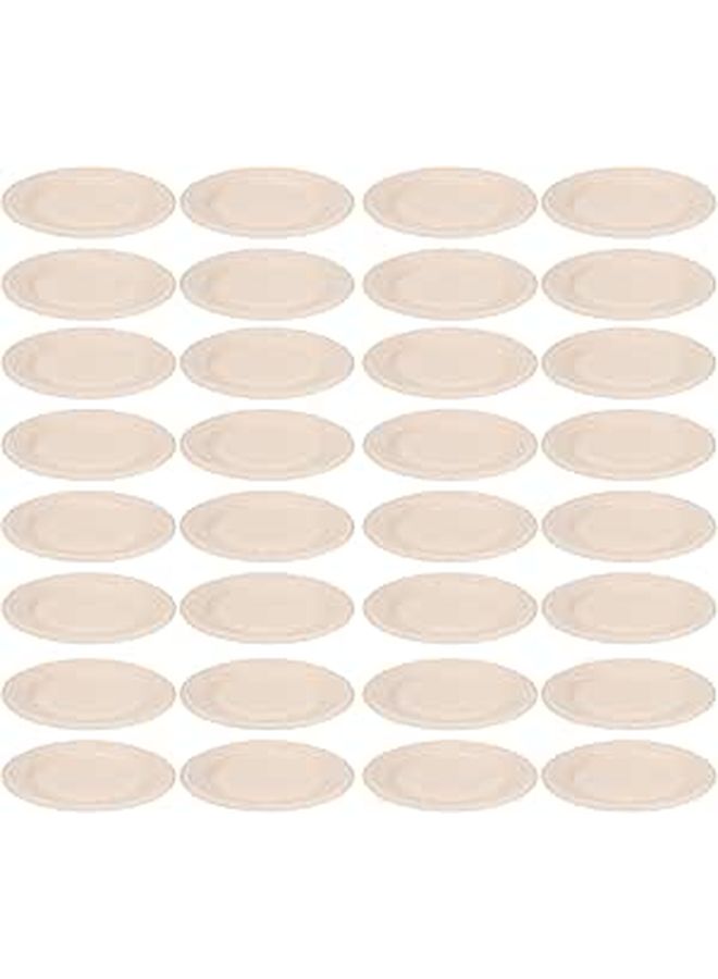 Disposable 50pc 7 Inch Biodegradable Paper Dessert Plates Thickened Natural Pulp Dinner Platters - Image 1