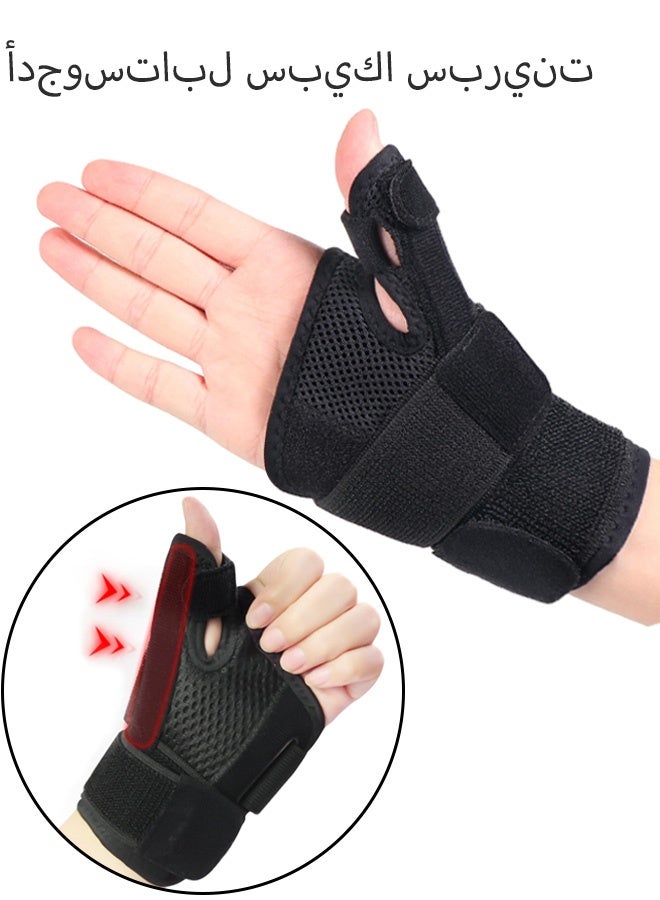 Adjustable Thumb Spica Splint Brace Right Left Hand Women and Men  with Thumb Support Pain Relief for Arthritis Tendonitis Carpal Tunnel Pain Relief and Thumb Sprain, Sport Sprain  Daily Activity Protection Black - Image 1
