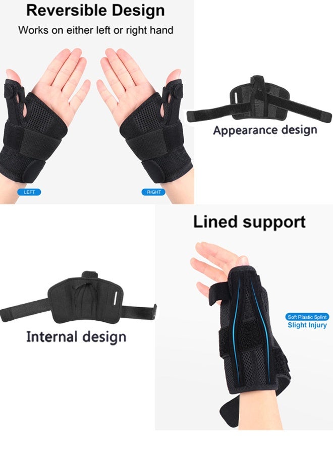 Adjustable Thumb Spica Splint Brace Right Left Hand Women and Men  with Thumb Support Pain Relief for Arthritis Tendonitis Carpal Tunnel Pain Relief and Thumb Sprain, Sport Sprain  Daily Activity Protection Black - Image 5