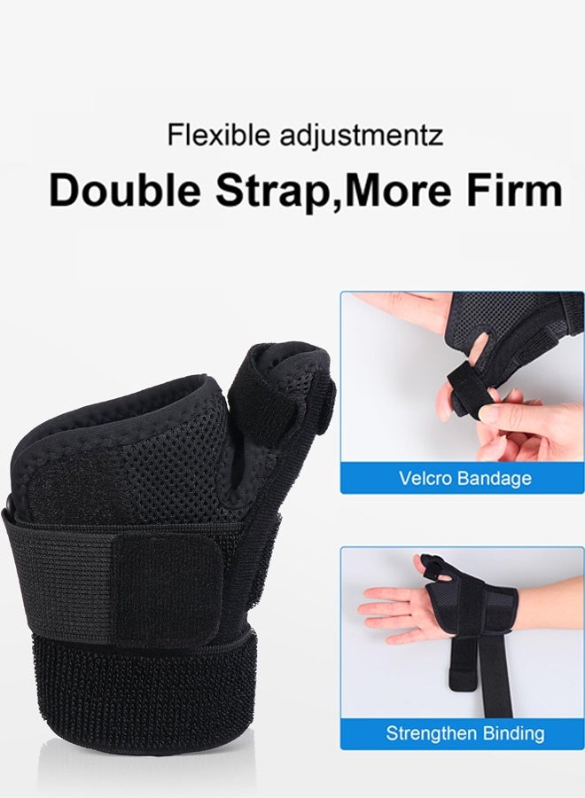 Adjustable Thumb Spica Splint Brace Right Left Hand Women and Men  with Thumb Support Pain Relief for Arthritis Tendonitis Carpal Tunnel Pain Relief and Thumb Sprain, Sport Sprain  Daily Activity Protection Black - Image 4