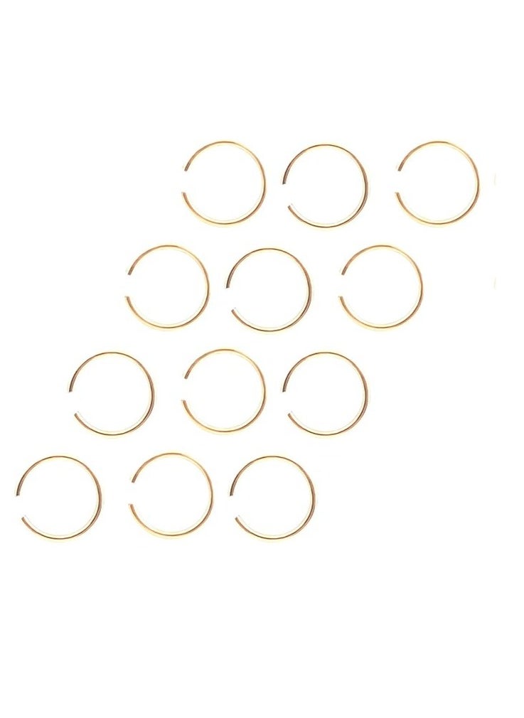 Generic Hoop Cartilage Earring Fake Earrings Nose Rings Septum Nose Ring small for Women Men Girls 2 pcs (gold)  - Image 1