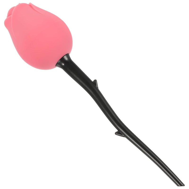 Rose Petal Lid Foundation Brush Soft Bristles Makeup Tool Face Cosmetic Applicator for Lightweight Coverage and Travel Use - Image 1