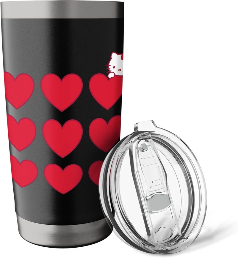 Hello Kitty Hello Kitty Stacked Hearts Tee Shirt Stainless Steel Insulated Tumbler  - Image 5